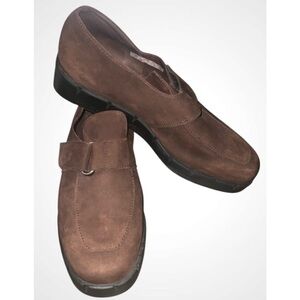 Arche Brown Leather Suede Rubber Sole Slip On Comfort Loafers Size 40 9-9.5